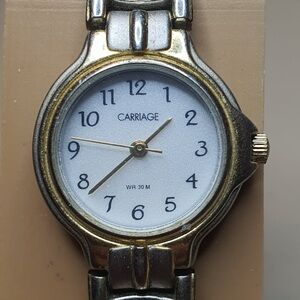 🦋10/$20🦋 Carriage Silver/Goldtone/White Stainless Steel Women's Watch